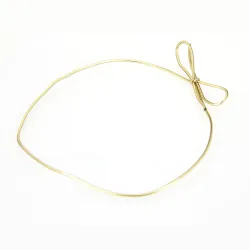 Elasticated Gold Cord Loop with Tied Bow